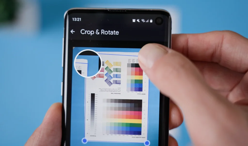 Crop and Rotate option within Scanning Document Feature