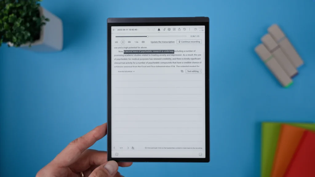 AI Voice-to-text transcription