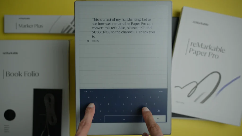 Screen keyboard comes handy but isn't as responsive as I'd like.