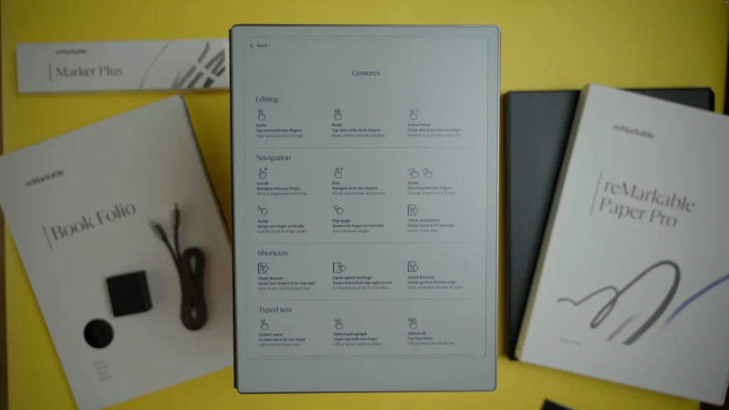Hand gestures allow for seamless experience with Paper Pro
