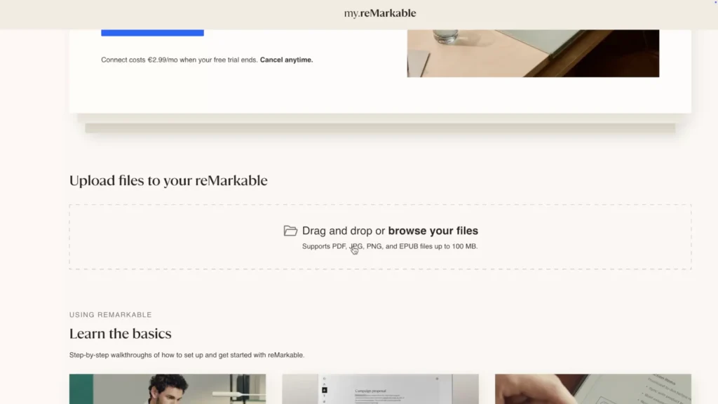 My.remarkable website allows for quick drag&drop of documents, which is pretty handy.