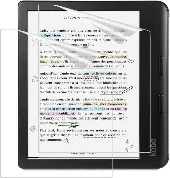MoKo 2-Pack Matte Screen Protector Fits Kobo